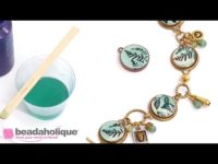 How to Rubber Stamp on Crystal Clay with Colorized Resin by Becky Nunn