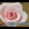 Rosa de fondant sin molde