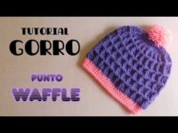 Como tejer un gorro a crochet en punto waffle