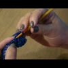 Diadema con botones y mitones tejido a crochet 2