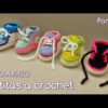 Cómo tejer zapatitos botitas escarpines bebé crochet, ganchillo – VARIOS TALLES (1/2)