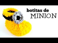 Botitas para bebé a Crochet (MINION) – tutorial paso a paso (ENGLISH SUBS)