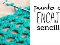 Cómo tejer PUNTO de ENCAJE (red o calado) sencillo a Crochet