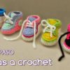 Cómo tejer zapatitos o botitas de bebé a crochet, ganchillo – Varias Tallas (1/2)