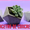 Maceta geométrica de concreto 🌱